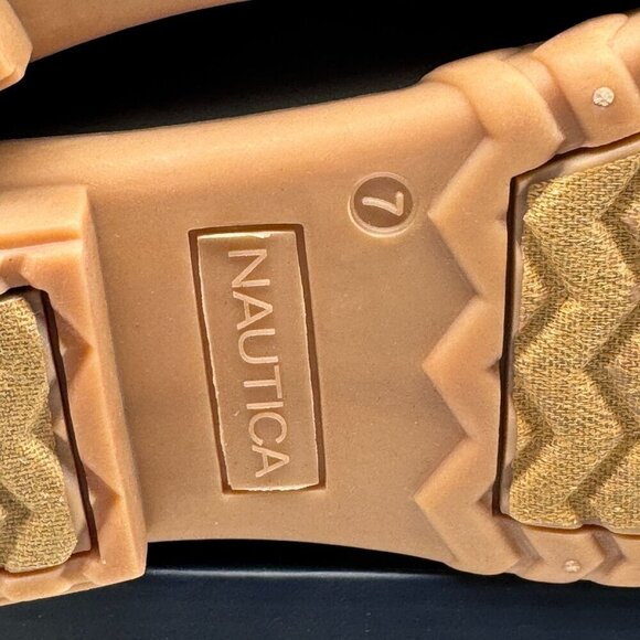 Nautica Channing Duck Boots Brown Waterproof Rubber Sole Insulated Lace-Up 7 M - Picture 7 of 11